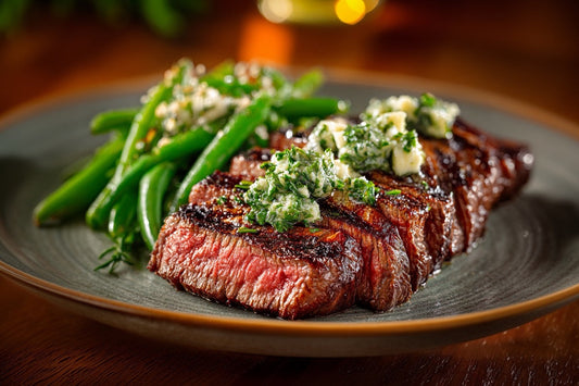 Wagyu Bavette – Kurzgebraten mit Schalottenbutter & grünen Bohnen