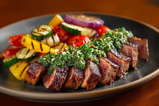 Wagyu Picanha Steaks – Gegrillt mit Chimichurri & Gemüse