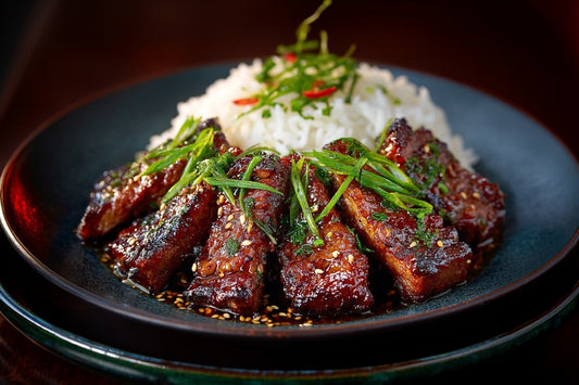 Wagyu Rib Fingers – Bulgogi-Style mit Sesamreis & Frühlingslauch