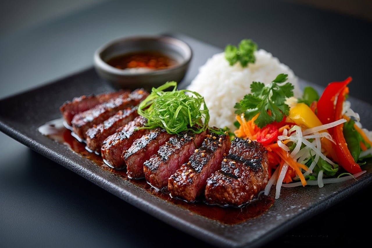 Wagyu Spider Steak – Kurzgebraten mit Ponzu & Rettichsalat