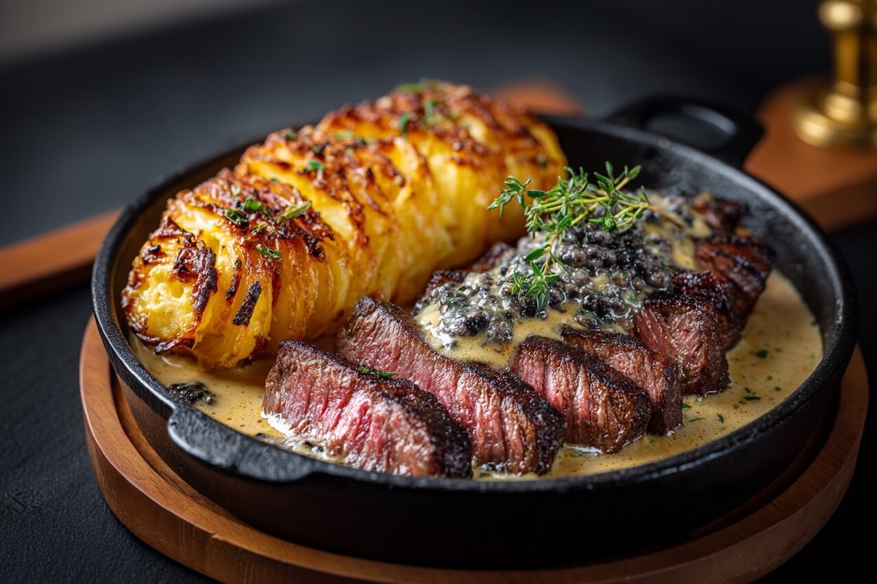 Wagyu Teres Major mit Morchelrahm & Kartoffelgratin