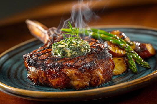 Wagyu Tomahawk – Reverse Sear mit Grillgemüse & Kräuterbutter